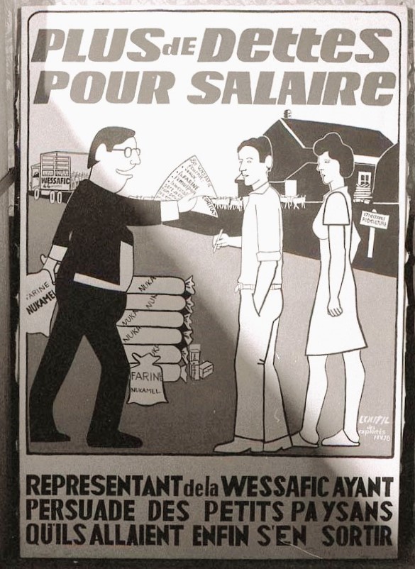 Affiche contre Wessafic à un rassemblement paysan en 1978 (CHT, fonds Joël Bellenfant)